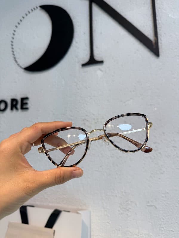PTC Thin Frame Kitty Eye Leopard Gold